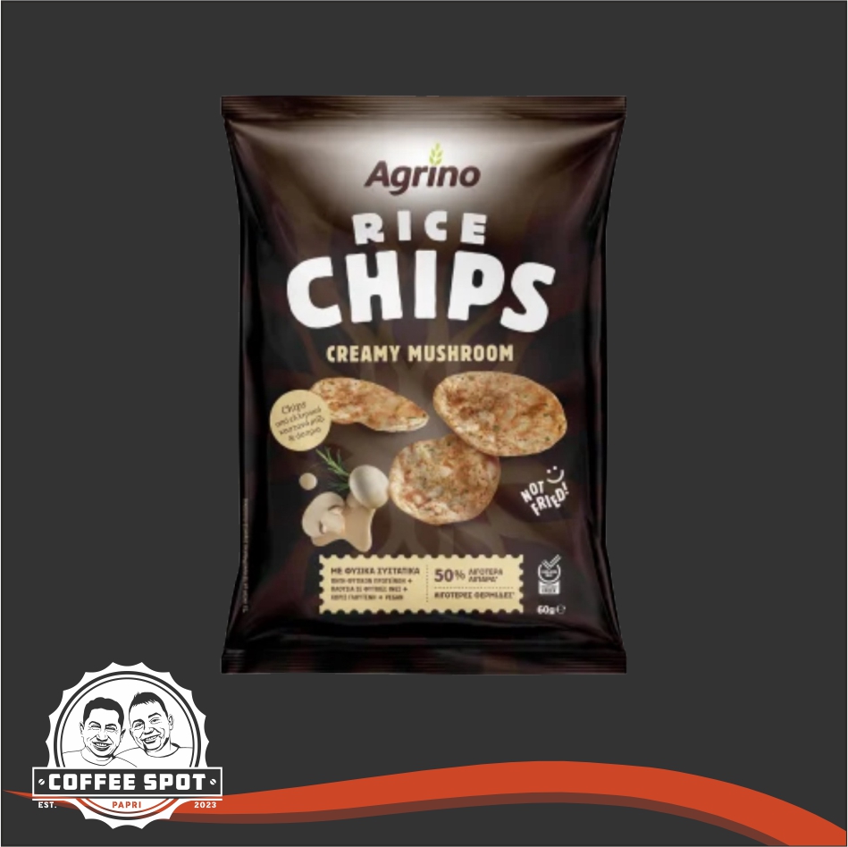 78. AGRINO RICE CHIPS CREAMY MUSHROOM 60g